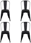 Corsair Black Metal Stacking Side Chairs Set Of 4 New. Price: $180.00.
