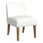 Homepop 20" Transitional Fabric Upholstered Dining Chair Cream/honey Oak New. Price: $161.99.