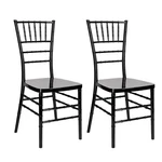 Black Resin Steel Skeleton Chiavari Chair, 2 Bundle By Chivari New. Price: $176.42.