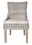 19" Seat Country Farmhouse Distressed White Wash Weave Dining Chair New. Price: $224.55.