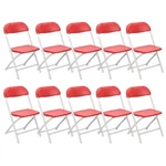 Red Poly Steel Kids Folding Chair 10 Bundle By Chivari New. Price: $169.98.