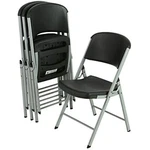 Lifetime Commercial Grade Folding Chairs, 4 Pack, Black/silver New. Price: $219.30.