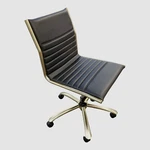 Euro Style Black Gold Low-back Tilt Adjustable Office Swivel Desk Chair Used. Price: $254.98.