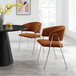 Nella Dining Chair Set Of 2 Rust Silver New. Price: $272.50.