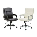 Clatina Office Chair Mid Back Executive Pu Leather Swivel Adjustable Padded Arm New. Price: $71.99.