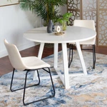 Varna 3-PIECE Round Dining Set, Trestle Table With 2 Stylish Chairs New. Price: $480.48.