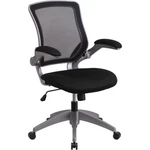Flash Mid-back Black Mesh Swivel Ergonomic Task Chair/gray Frame & Flip-up Arms New. Price: $219.99.
