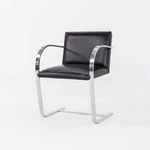 1963 Gordon Bunshaft's Personal Mies Van Der Rohe Flat Bar Brno Chair In Black Used. Price: $5000.00.