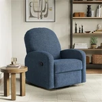 Pemberly Row Swivel Rocker Recliner Blue Polyeseter Fabric New. Price: $433.53.