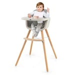 Costway 3 In 1 Convertible Wooden High Chair Baby Toddler W/ Cushion Gray New. Price: $69.99.