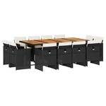 Patio Dining Set With Cushions Outdoor Garden Furniture Poly Rattan Vidaxl New. Price: $722.99.