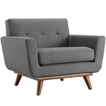 Modway Engage Modern Upholstered Fabric Tufted Armchair In Gray New. Price: $610.99.