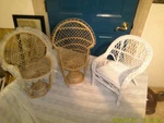 3 Vintage Doll Wicker Chairs 2 Wing Back 1 Four Legged Used. Price: $30.99.