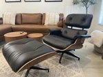 Authentic Herman Miller Eames Lounge Chair & Ottoman - Walnut/black New 2025. Price: $6850.00.