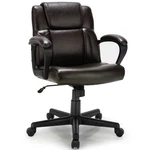 Costway Executive Leather Office Chair Adjustable Computer Desk W/ Armrest New. Price: $119.99.