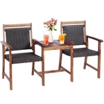 Tangkula Acacia Wood Garden Bench Patiojoy Rattan Companion Loveseat Chair New. Price: $156.88.