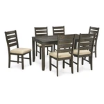 Ashley Furniture Rokane 7 Piece Dining Table Set Brown New. Price: $923.99.