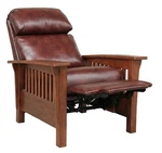 Barcalounger Mission Solid Wood Recliner Wenlock Fudge Leather New. Price: $1499.00.