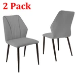 2PACK Dining Room Armless Grey Chairs Kitchen Formal Elegant Pu Leather Design New. Price: $79.92.