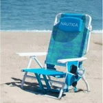 Nautica Foldable Bayside 5 Position Beach Chairs In Blue New. Price: $66.99.