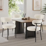 Sweetcrispy Dining Chairs Set Of 4 Boucle Upholstered Beige New. Price: $395.99.