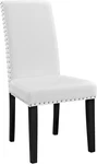 Modway Button Tufted Faux Leather Parsons Side Chair W/ Wood Legs In White New. Price: $43.51.