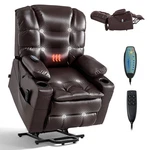 Uimoso Power Lift Recliner Pu Leather Chair With Heating Massage Triple-motor New. Price: $611.99.