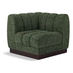 Bowery Hill Contemporary Soft Green Chenille Fabric Corner Chair New. Price: $893.39.