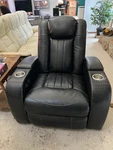 Ashley Black Leather Electric Recliner Used. Price: $450.00.