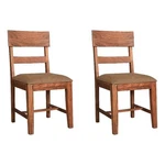 Taran Designs Harper Upholstered Solid Wood Dining Chairs (set Of 2) Brown New. Price: $435.13.