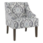 Homepop Traditional Wood And Fabric Swoop Accent Chair In Suri Blue New. Price: $344.99.