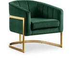 Carter Green Velvet Accent Chair New. Price: $526.95.