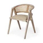Mercana Furniture Tabitha Brown Wooden Frame Natural Linen Seat Dining Chair New. Price: $499.99.
