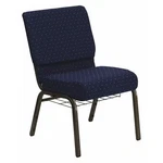 Hercules Church Chair, Blue Back, 21-1/4 In 25" 33" H, Fabric Seat Flash New. Price: $116.58.