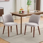 Modern Wingback Dining Chairs Set Of 2,UPHOLSTERED Fabric Wood Legs & Cushions New. Price: $82.82.