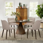 Dining Chairs Set Of 4 Upholstered Fabric Padded Seat Wood Legs Camel Colamy New. Price: $369.99.