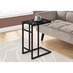 Monarch C-shaped Accent Table In Metal Black Marble Look New. Price: $76.21.