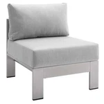 Modway Furniture Shore Patio Armless Chair, Silver Gray EEI-4227-SLV-GRY New. Price: $459.99.