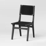Ceylon Woven Dining Chair Black (fa) - Threshold New. Price: $103.99.
