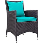 Modway Convene Dining Outdoor Armchair, Espresso Turquoise EEI-1913-EXP-TRQ New. Price: $349.99.