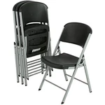 Lifetime Commercial Grade Folding Chairs, 4 Pack,plastic, Black/silver New. Price: $219.30.