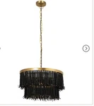 Tov Furniturekrish Beaded Pendant Black New. Price: $165.00.