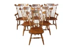 Ethan Allen Duxbury Maple Colonial Windsor Fiddleback Dining Chairs 6072 Unspecified. Price: $1850.00.