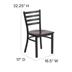 Flash Furniture Restaurant Dining Chair Black And Walnut New. Price: $124.99.