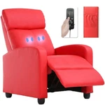 Relax With 2 Point Massage - Red Recliner Chair Lumbar Support New. Price: $209.99.