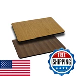 Flash Furniture Glenbrook 24 X 30 Rectangular Table Top Natural Or Walnut New. Price: $89.28.