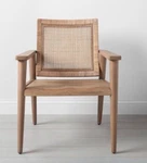 Wood With Cane Back Accent Chair Hearth & Hand Natural New. Price: $249.00.