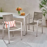 Lillian Outdoor Modern Aluminum Dining Chair With Rope Seat (set Of 2) New. Price: $148.17.