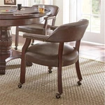 Steve Silver Company Tournament Captains Chair With Casters Brown New. Price: $138.60.