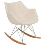 Leisuremod Mid-century Willow Beige Twill Fabric Eiffel Base Rocking Chair New. Price: $148.63.